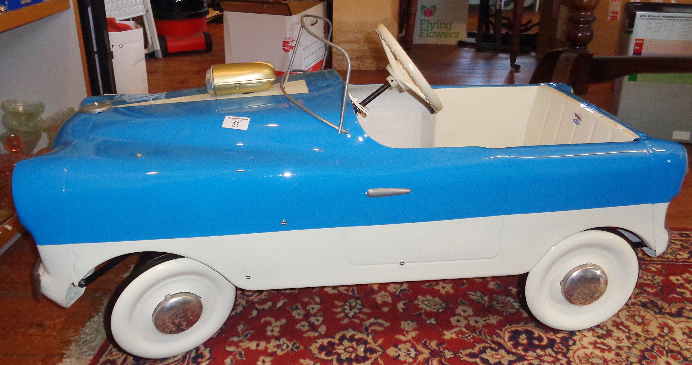 Tri-ang Ford Zephyr Pedal Car, c.1950's (professionally re-sprayed)