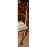 Jezail percussion rifle, approx 55" long with silver mounts