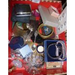 Box of miscellaneous items and costume jewellery