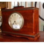 Victorian satin mahogany mantle clock with French movement