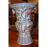 Large 19th c. Chinese porcelain Famille Rose vase decorated with figures, etc., approx 39cm high and