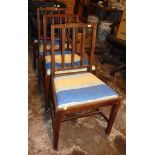 Set of four 19th c. dining chairs