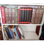 Quantity of Folio Society books on two shelves