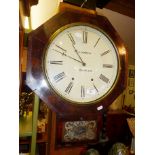 19th c. American drop dial wall clock retailed by E. Norman of Cheap St, Sherborne