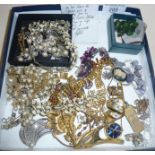 Collection of vintage costume jewellery, inc. a Joan Collins suite, bracelets, earrings, etc, and