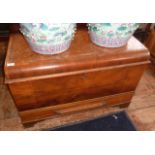 Early 20th c. Biedermeier-style camphor wood blanket box