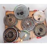 Hardy Marquis 8/9 fishing reel, Alcock & Co. Ltd. centre pin reel, 2 x Intrepids, Intrepid Dragon