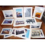 Assorted mounted local photographs of West Bay, Weymouth, etc.