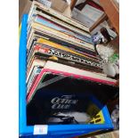 Crate of assorted vinyl LPs, inc. a 1965 "Kinda Kinks" on Pye record label