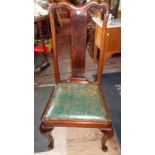 Set of six Victorian Queen Anne style mahogany chairs with drop-in seats