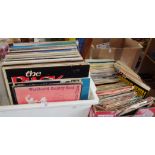 Assorted vinyl LPs and singles (2 boxes)