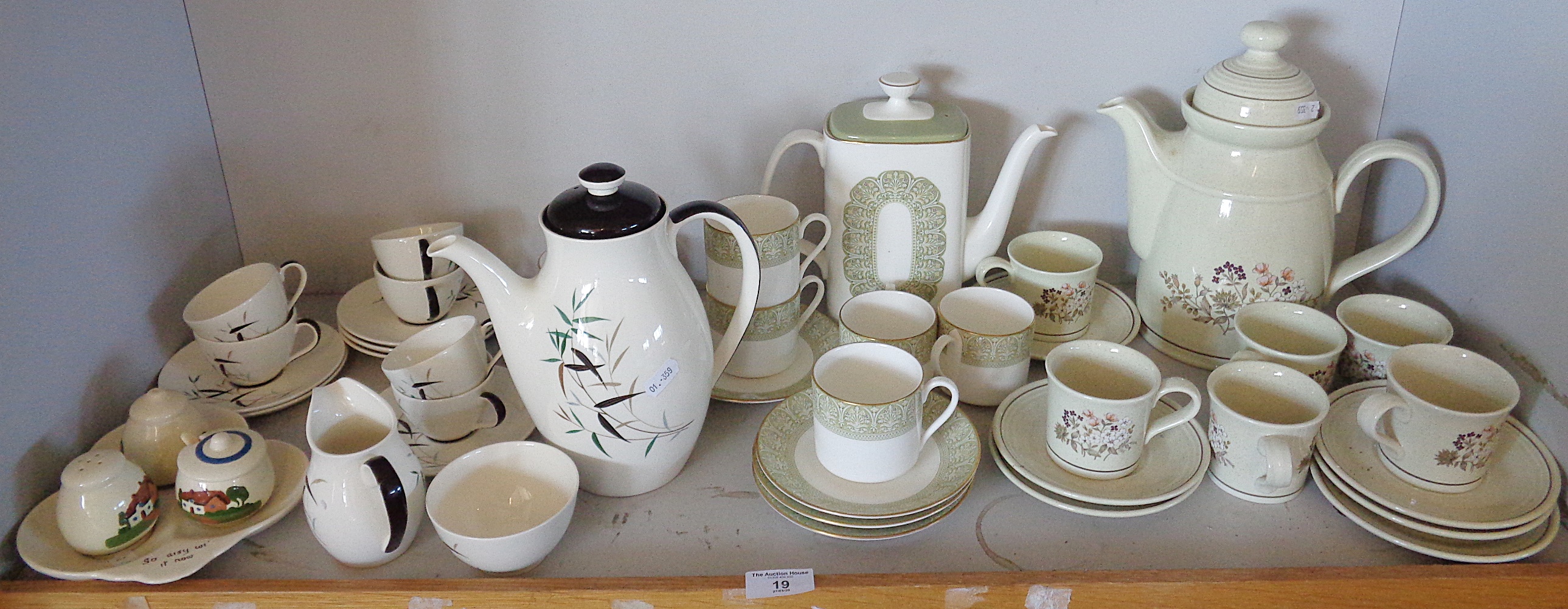 Royal Doulton "Bamboo" pattern tea set, together with a Royal Doulton "Sonnet" china tea set and a - Image 2 of 3