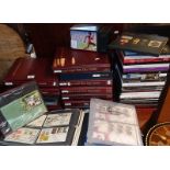 Extensive stamps collection comprising 21 x Royal Mail Special Stamps Year Books, 14 x albums of