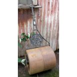 Vintage cast iron garden roller