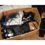 Vintage camera bodies and accessories, inc. Minolta, Sony, Canon, etc.