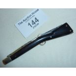 Novelty Victorian propelling pencil and pen knife combination in the shape of a rifle, by Thomas