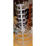 Galvanised steel wine bottle drying rack