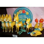 Collection of Babycham Bambi advertising figures