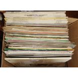 Box of assorted vinyl LP's inc. jazz and popular music