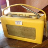 Roberts revival yellow leather-cased portable radio