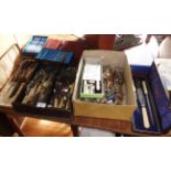 Large quantity of assorted cutlery, inc. three carving sets etc.