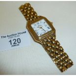 9ct gold Haynes of London wrist watch and strap, combined weight approx. 50g.