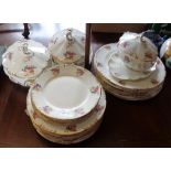 Crescent china dinner service with floral pattern