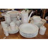 1960's Arzberg 2050 china coffee set and dinner ware, inc. tureens and bowls, stamped 'Grand Prix