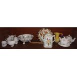 Coalport coffee cans, jugs, bowl, a Victorian teapot and other china