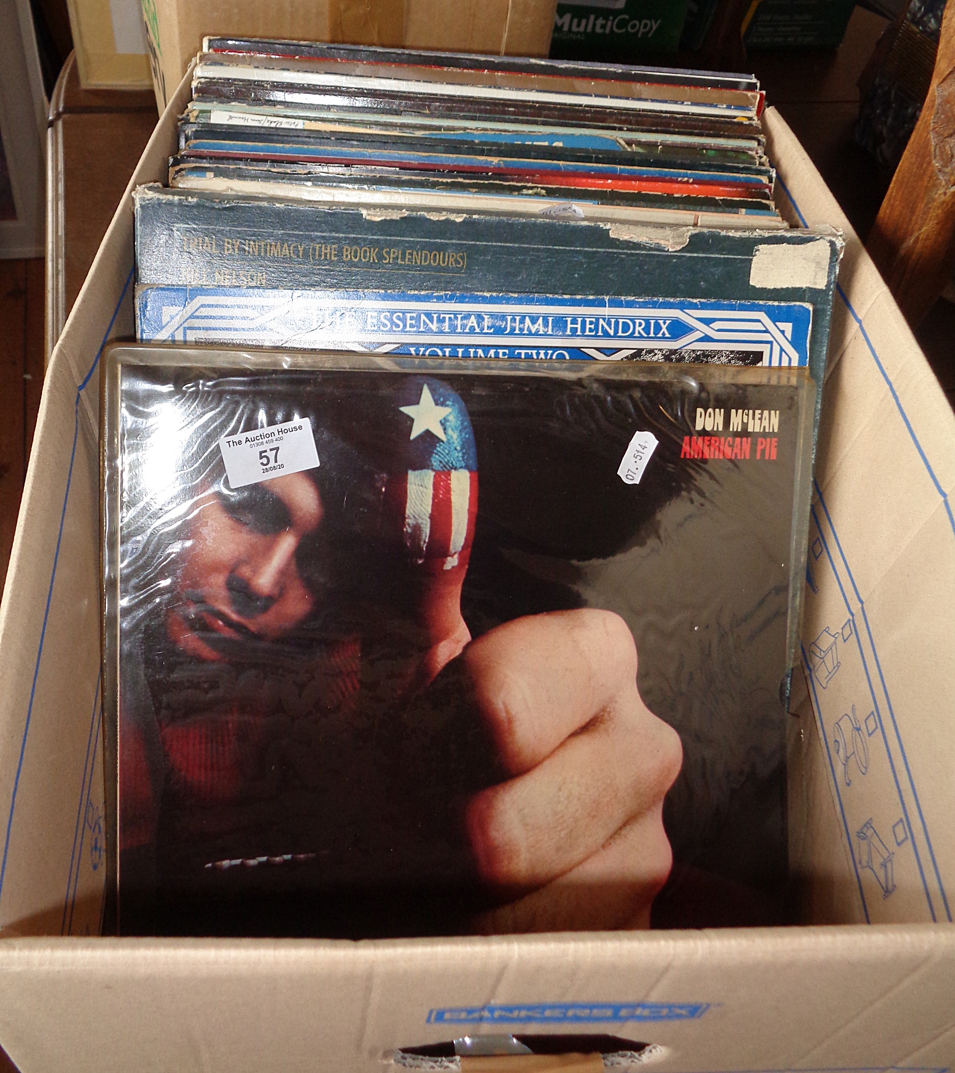 Box of vinyl LP's, c. 1970's and 80's