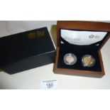 Royal Mint 1908 Sovereign and Half Sovereign pair in case with COA