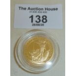 Royal Mint quarter ounce fine gold £25 2000 Britannia coin