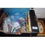 Box of matchbox labels and matchbooks