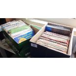 Two boxes of vinyl single records
