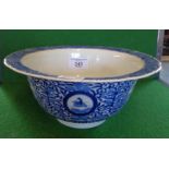 18th c. Japanese six character mark blue and white bowl