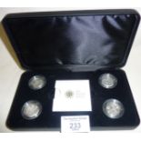 Royal Mint 2010 UK Capital City four-coin presentation set with Piedfort silver proof £1 coins