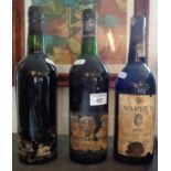 Three bottles of vintage port, Cockburn's & Warre's, 1980 and another