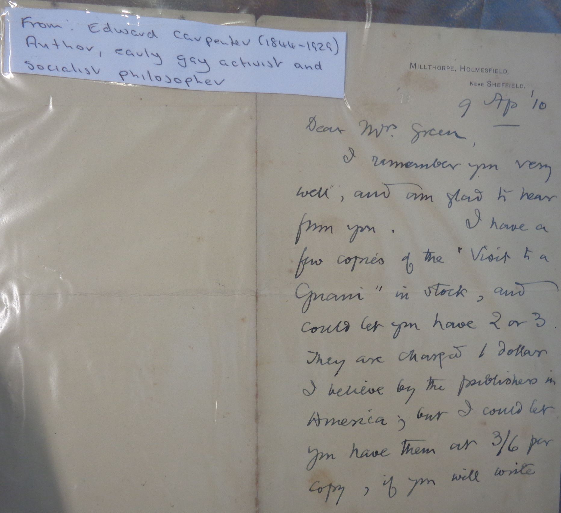 Assorted early 20th c. letters and notes from various journalists, authors, politicians etc. - Image 15 of 18