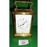 A Bayard brass carriage clock