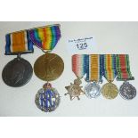 WW1 medal pair awarded to 25232 Pte. C.D. Woodrow (Air Mechanic 1st class), with a set of four