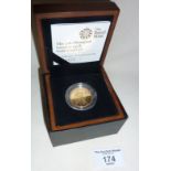Royal Mint 4th Olympiad London 1908 gold proof £2 coin with box and COA