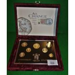 Royal Mint 1996 United Kingdom Silver Anniversary collection of silver proof decimal coins, COA