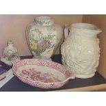 Mason's 'Ivory' Harvest water jug, a Mason's 'Strathmore' lidded vase and a Mason's 'Stratford'