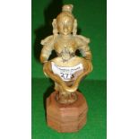 Indian Bronze standing Buddha spirit lamp