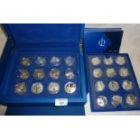 Royal Mint Queens Diamond Jubilee £5 and $5 proof silver 24-coin collection in box with C.O.A.