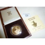 Royal Mint Britannia 1oz 1987 gold proof coin in case with COA