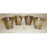 Four large silver stirrup cups, hallmarked London 1910, approx 16ozs