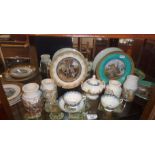Good collection of assorted Prattware plates, cups and pots (12 pieces)