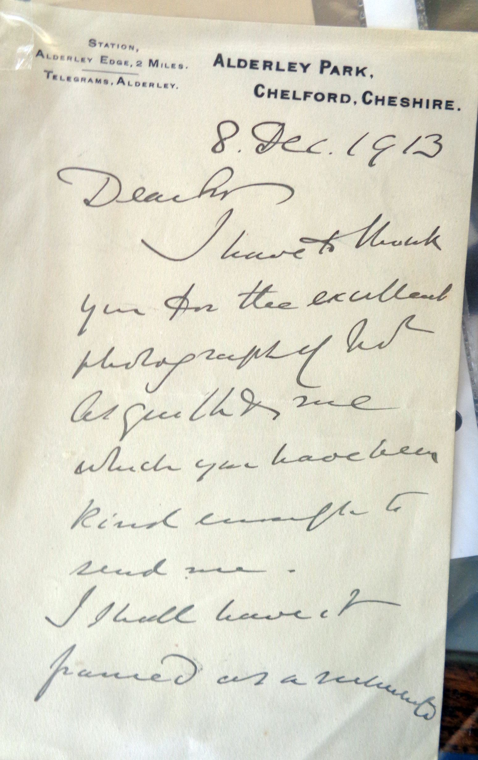 Assorted early 20th c. letters and notes from various journalists, authors, politicians etc. - Image 7 of 18