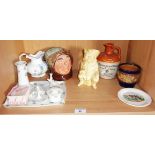 Royal Doulton character jug Friar Tuck, china dressing table set and other china